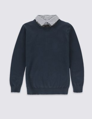 Pure Cotton Long Sleeve Jumper &#40;5-14 Years&#41;